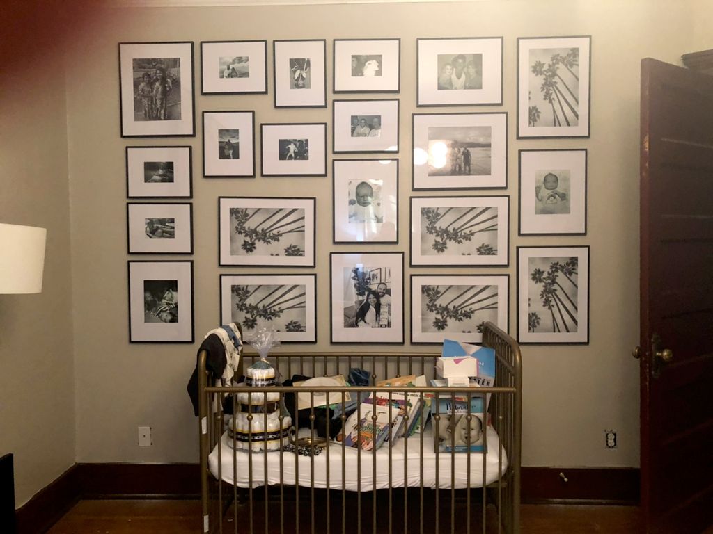 Wall mounted picture gallery.