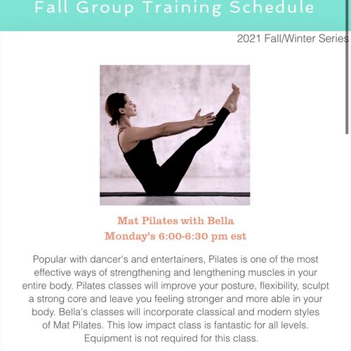 NEW 2021 Fall Group Classes
