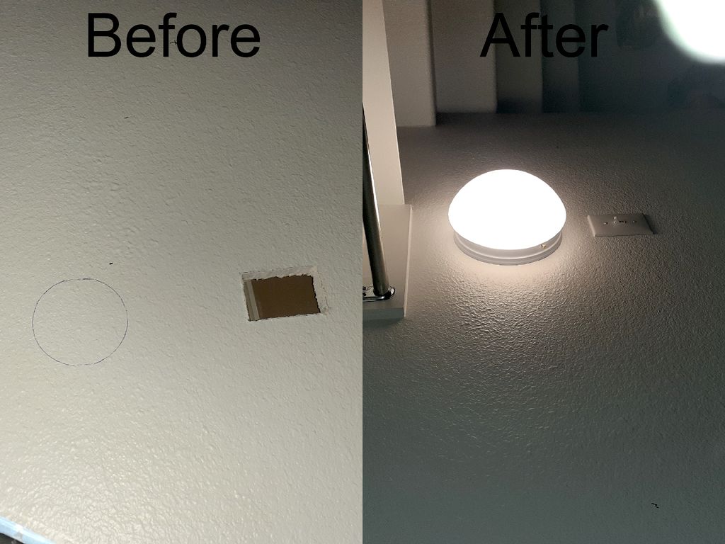 Electrical outlet install and Light install 