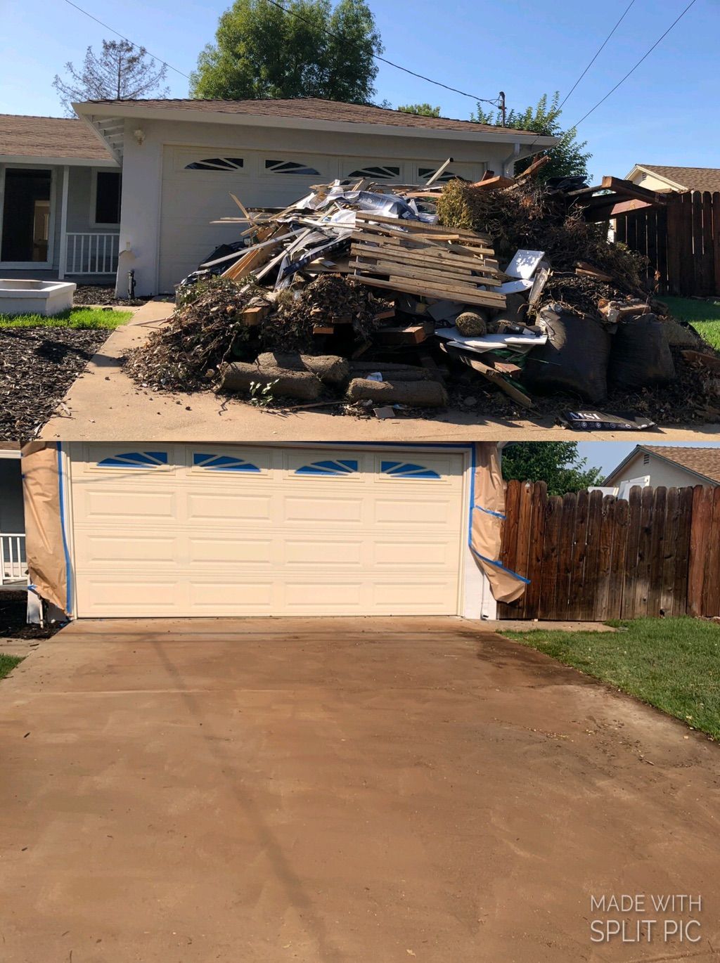 Giant pile of remodel debris removed! Over 32 yard