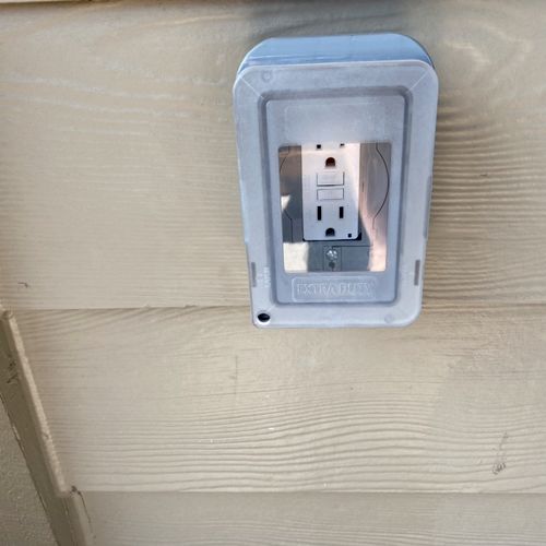 We wanted to have two outlets installed in our dec