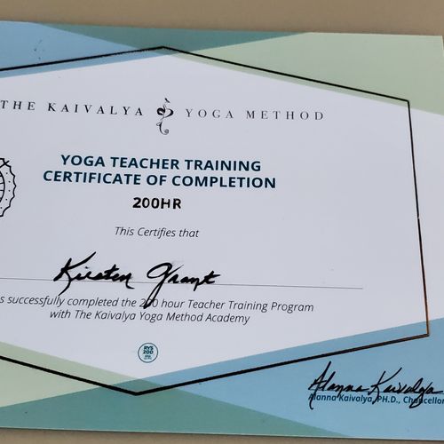 Certification - Yoga Teacher