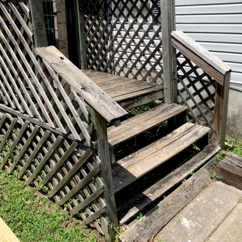 We needed part of our deck replaced. The steps wer