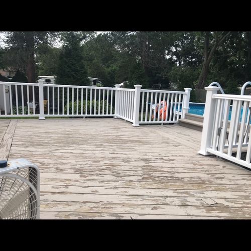 Brandon did an excellent job on our deck (see phot