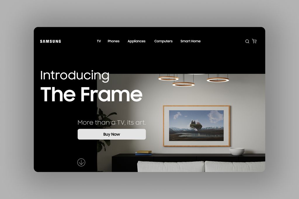 The Frame Landing Page Concept
