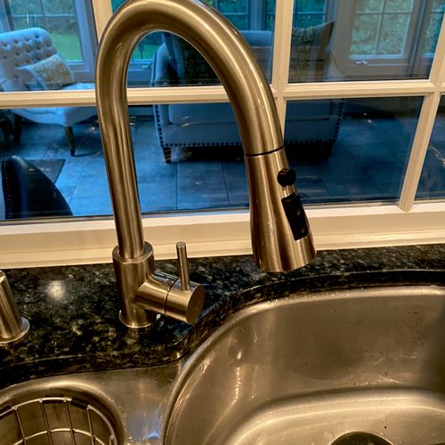 Daniel installed our kitchen faucet and did a grea