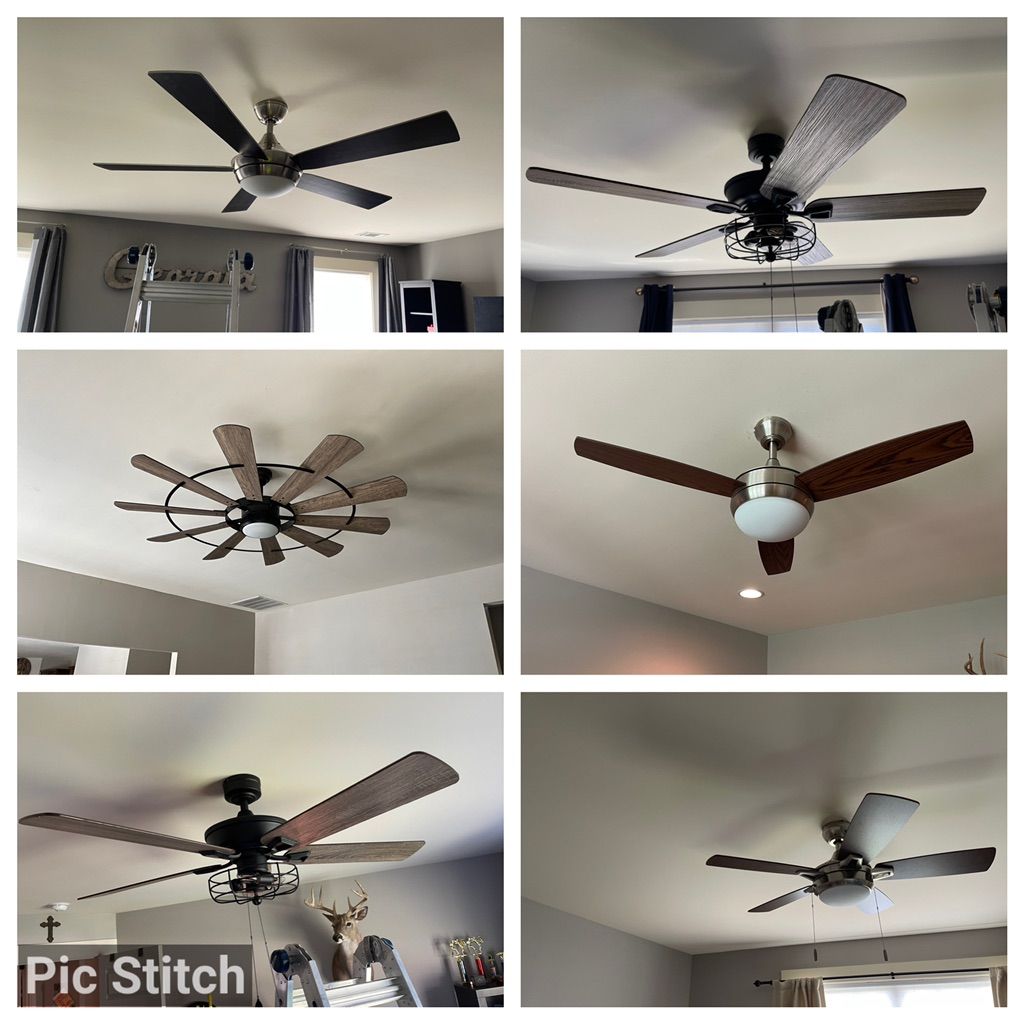Replaced and Installed new remote ceiling fans thr