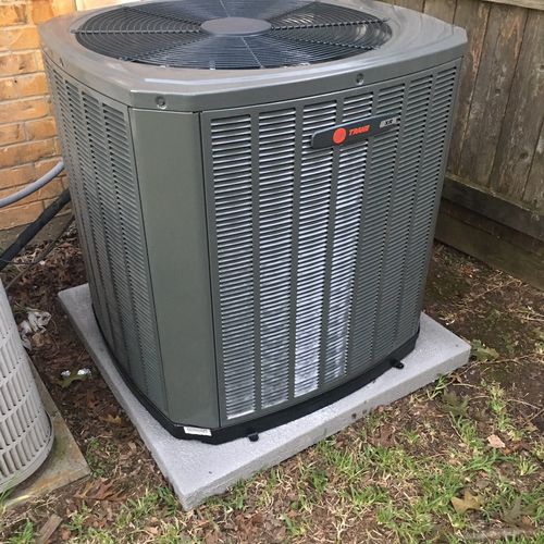 Very pleased with new Trane A/C unit from Down Hom