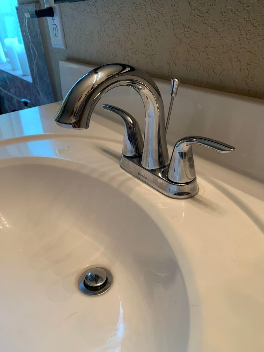 After replacing leaking faucet 
