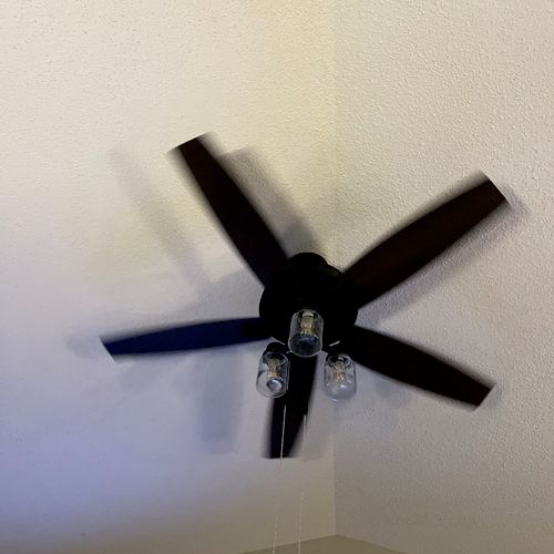 Excellent job installing my light/fan. Very profes