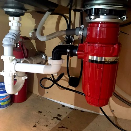 Review of garbage disposal installation: 
Along wi
