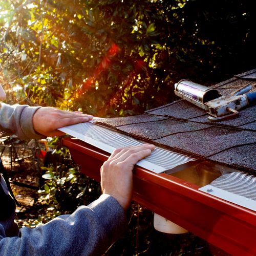 Professional installation of our gutter guard syst