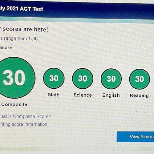 My student’s first time taking the ACT after worki