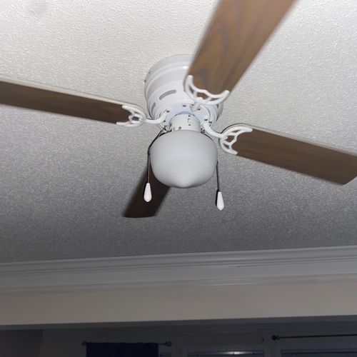 I booked Mr. Joseph to install a ceiling fan. I wa