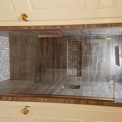 He built a custom tile shower for me and replaced 