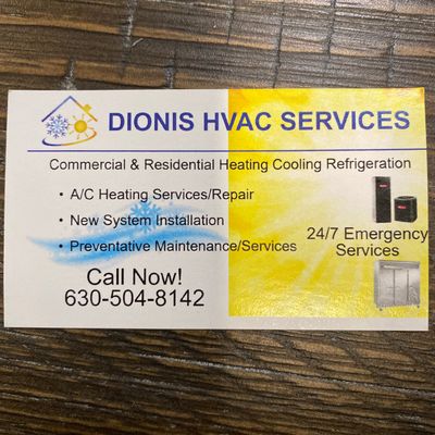 Avatar for DIONIS HVAC SERVICES