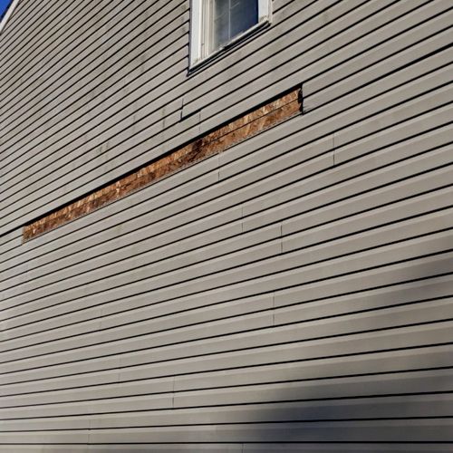 Response was fast to replace siding that blew off 