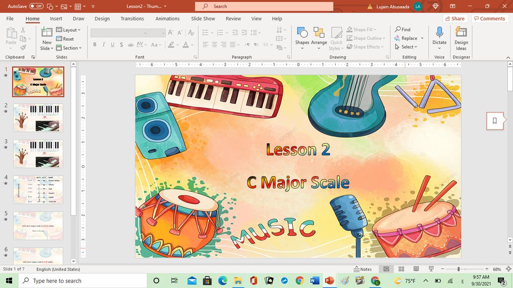 Online Piano teaching sample.