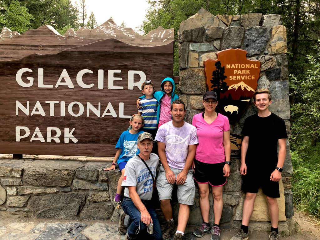 The family (and Uncle Jerry) in Glacier!
