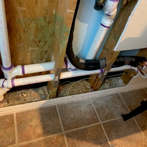 Randy did an amazing job with installing plumbing 