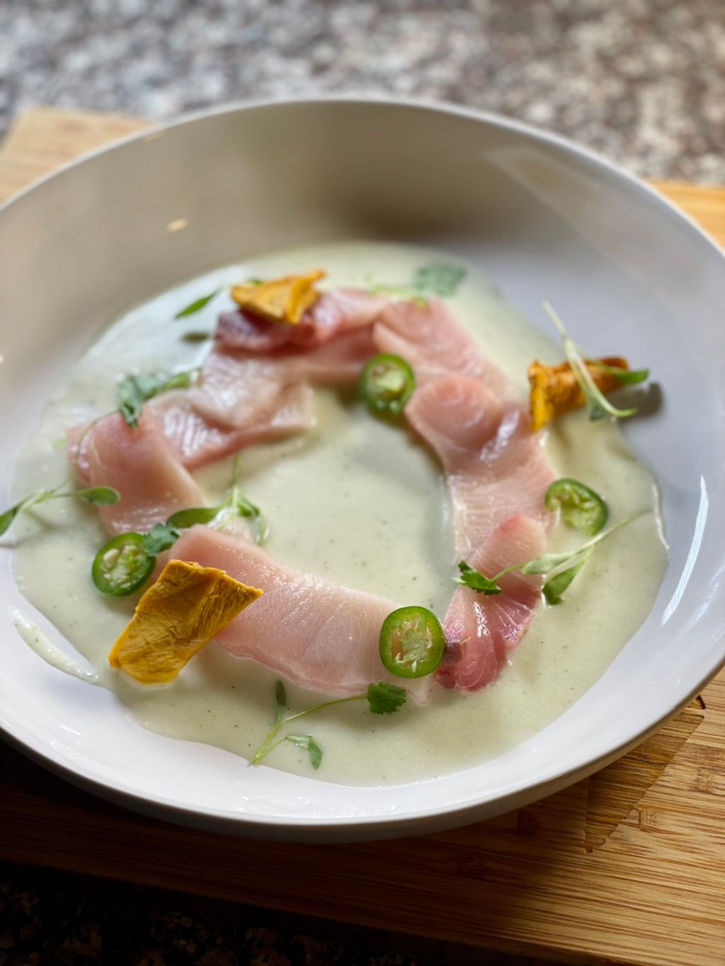 LECHE de Tigre and hamachi