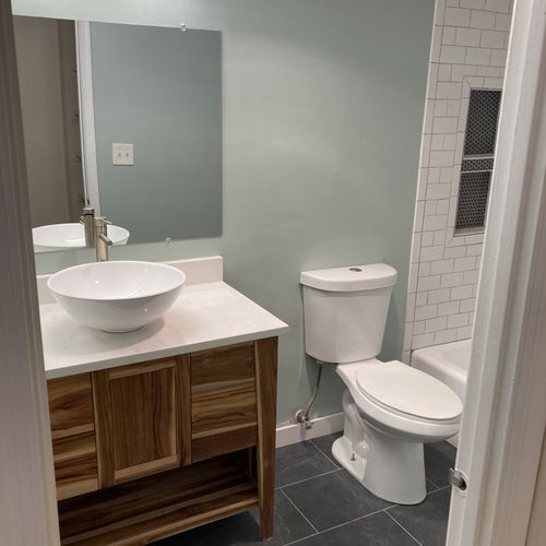 Bathroom complete reno in McLean 
