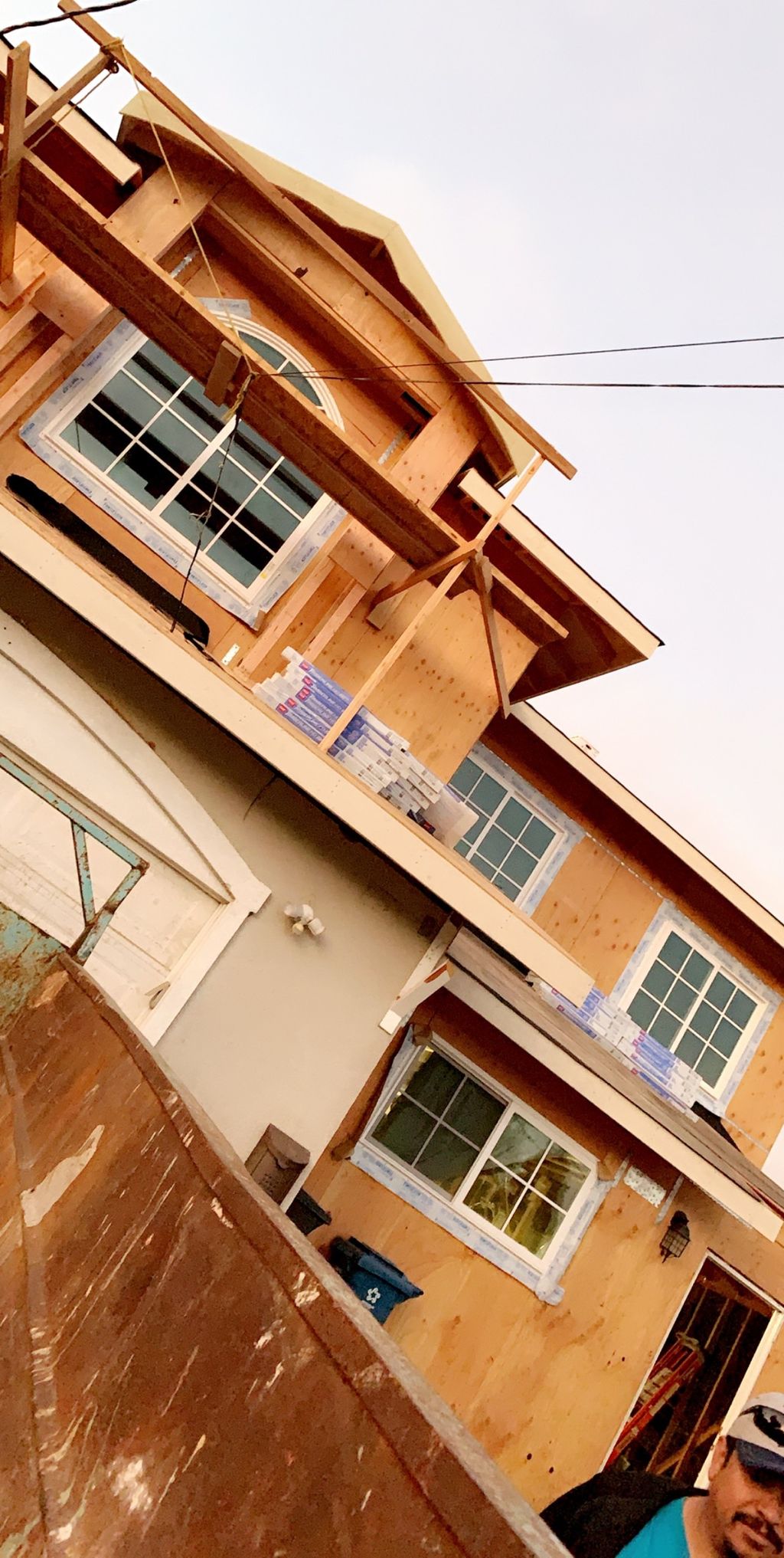 Converted a one story home into a two story house,