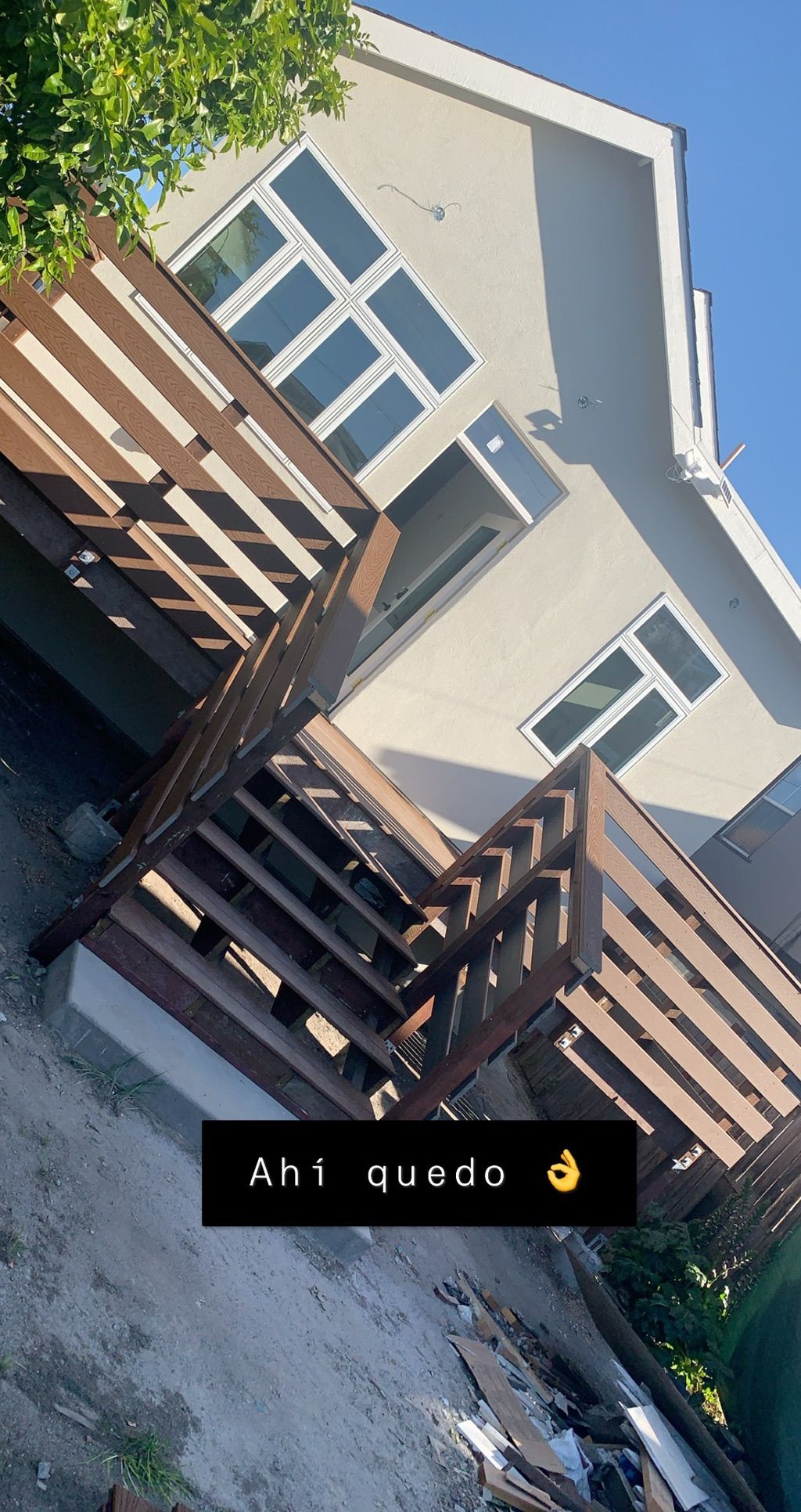 The client wanted a deck coming from the house 
