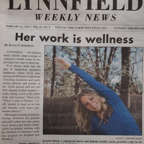 Named "The Wellness Woman" by the Daily Item