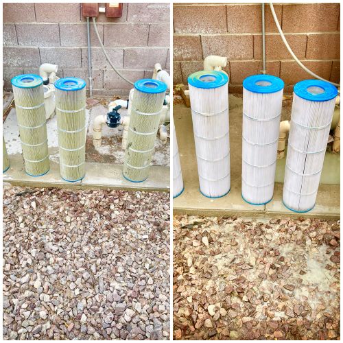 Prior pool company never cleaned filters.  Now it 