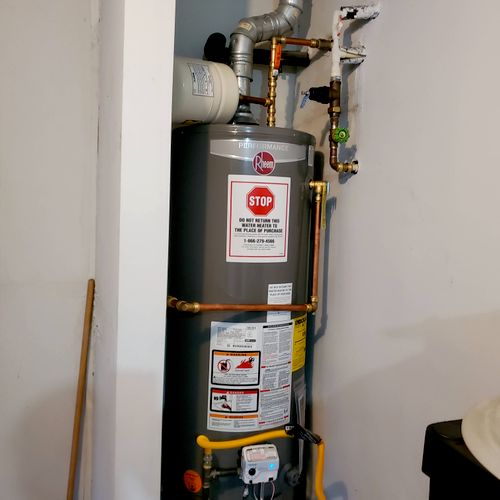 We also replace hot water heaters.