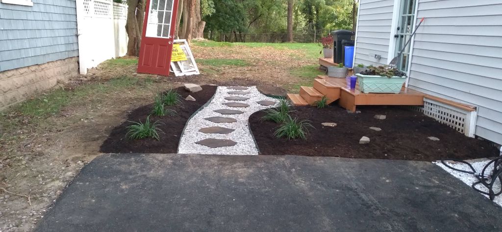 Gravel walkway and layout install 