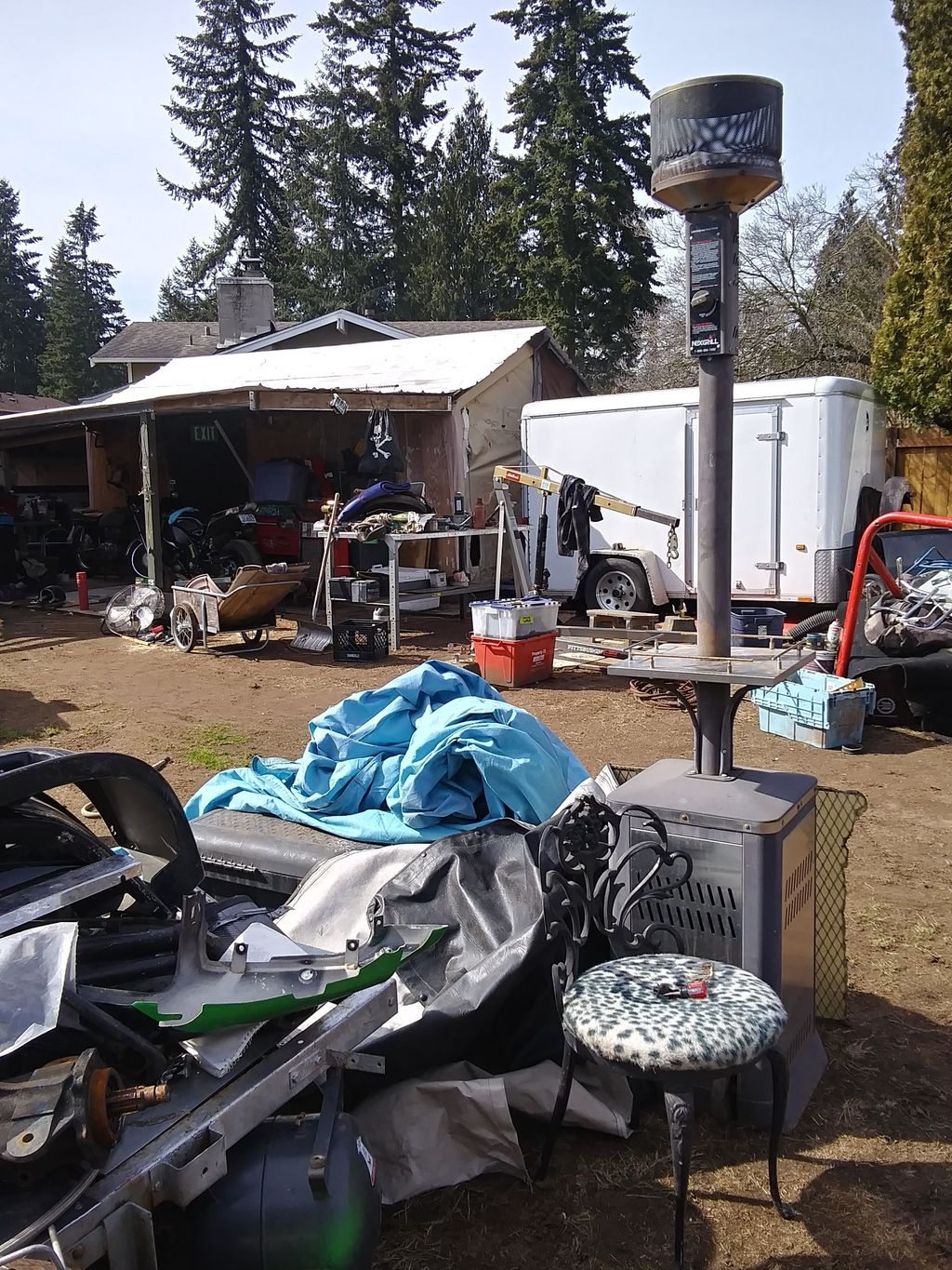 2.beginning of yard clean up