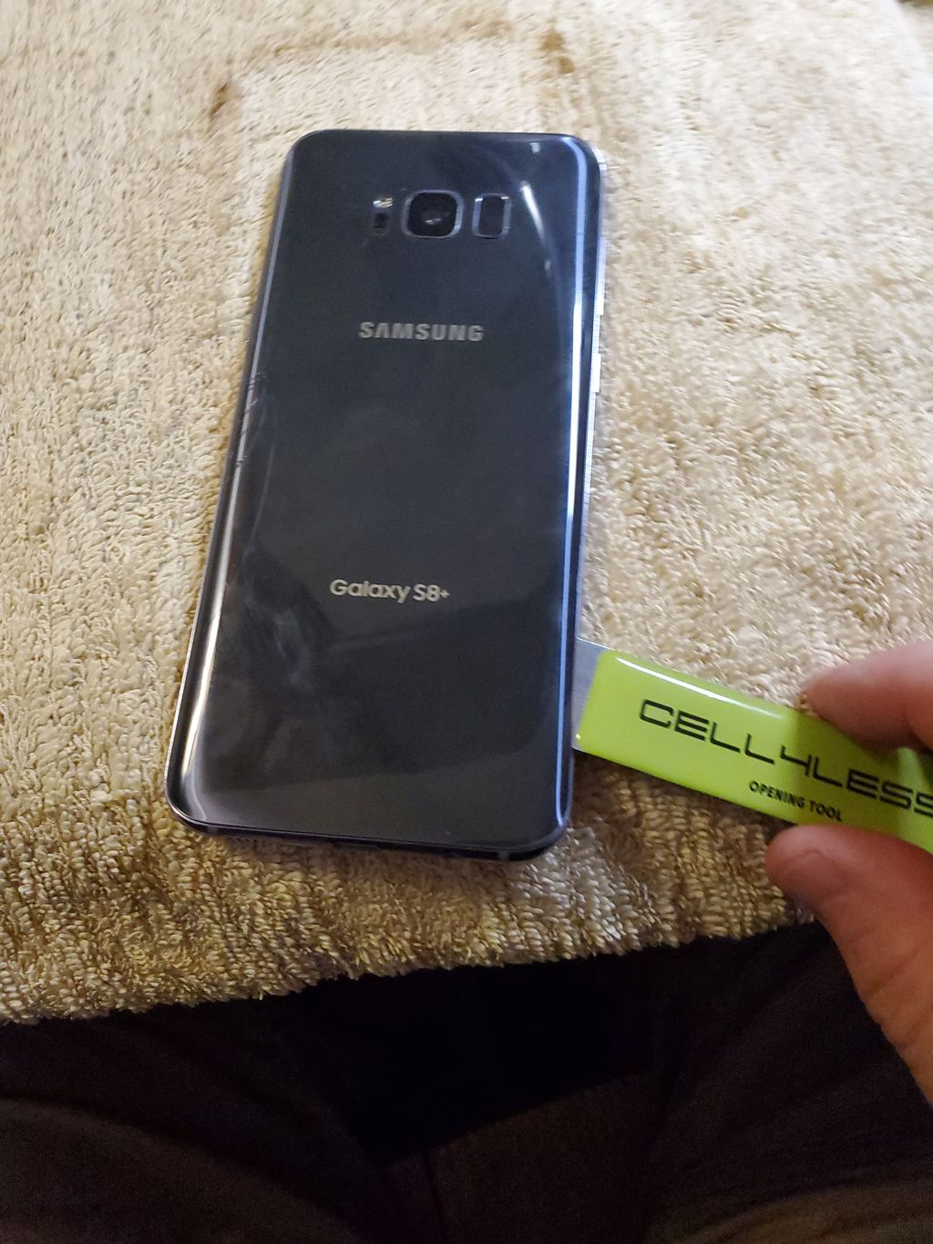 Starting to open it up after heating 