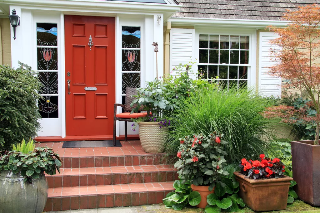 spring curb appeal ideas paint front door