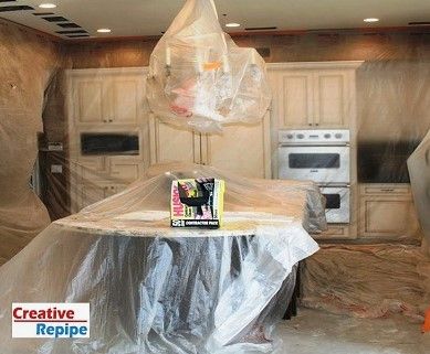 On the day of the repipe we will cover with plasti