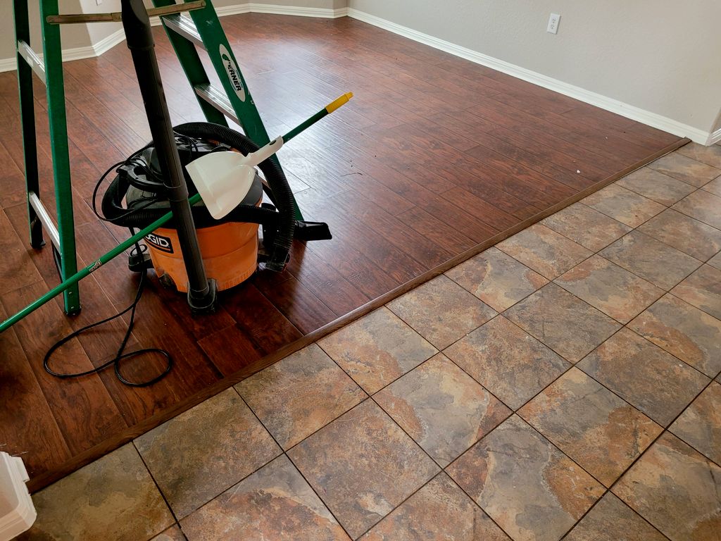 Floor transition molding install