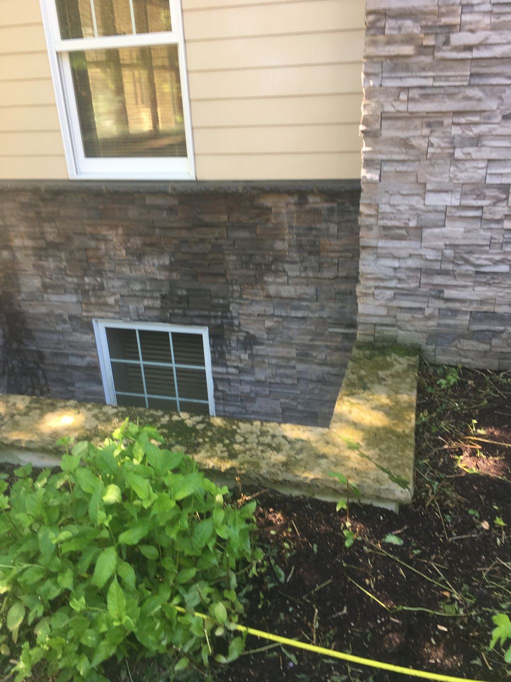 Pressure washing before