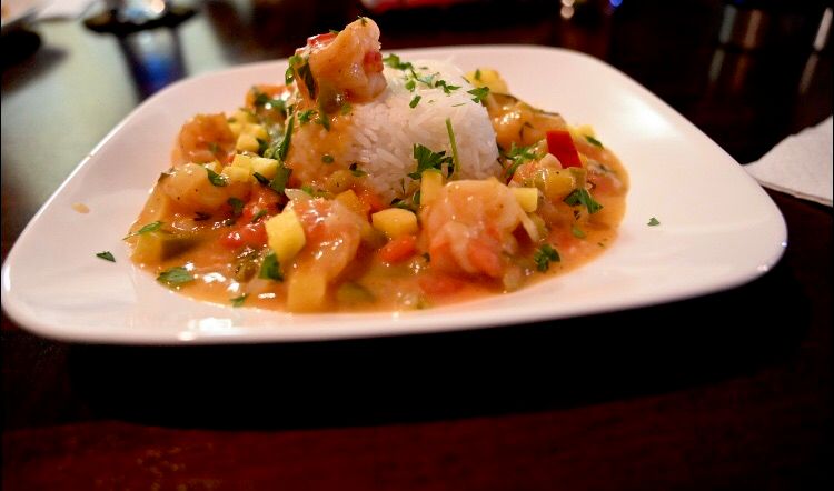 Shrimp Etouffee with Fresh mangos 