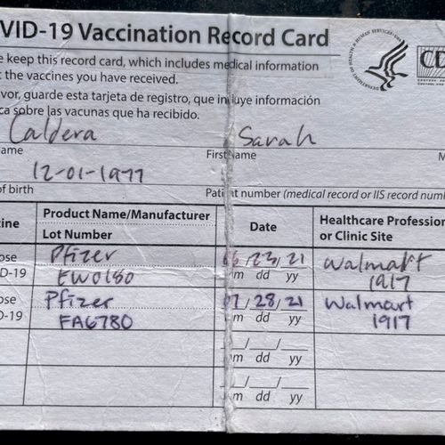 Covid-19 Vaccination Record