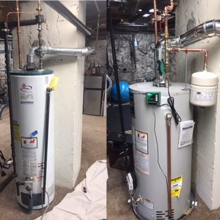 Before and After ( Natural Gas Water Heater) 