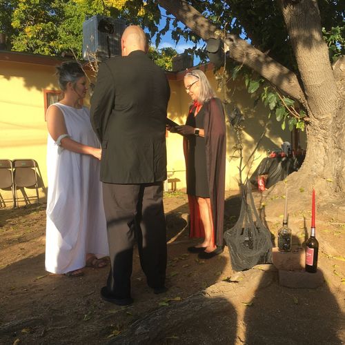 We had small backyard Halloween wedding. Great to 