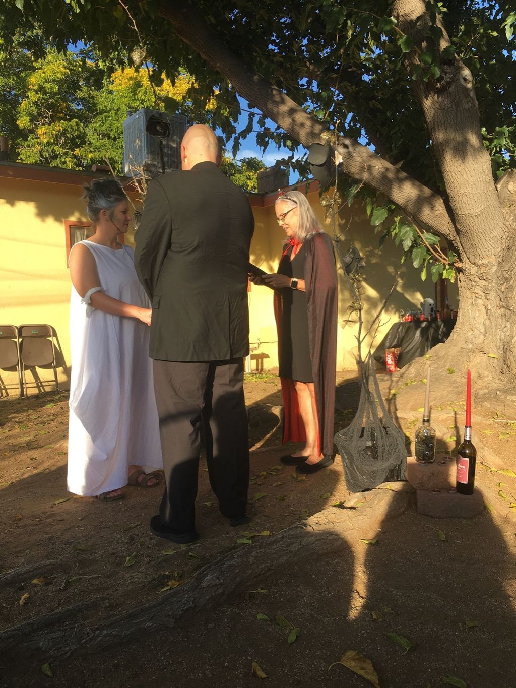 We had small backyard Halloween wedding. Great to 