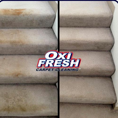 This is a stair case cleaning which has a few spot
