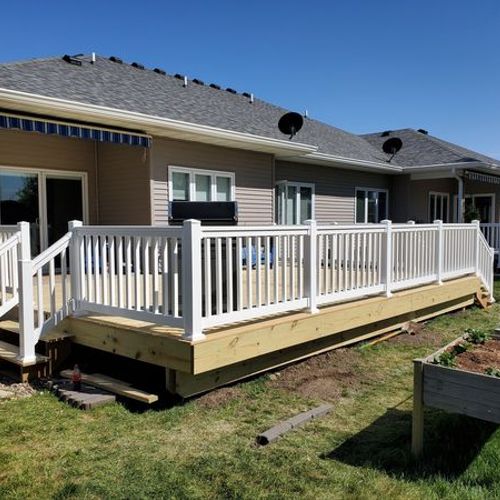 Large Deck and Railing 