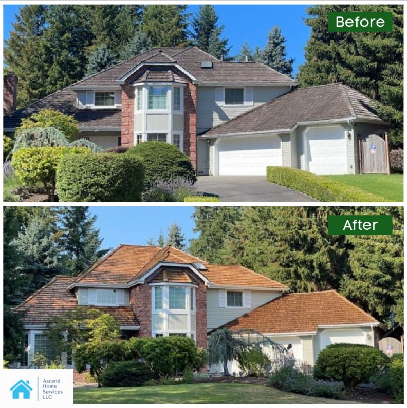 Wood Shingle Roof Cleaning 