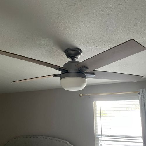 Installed fan. Very attentive.