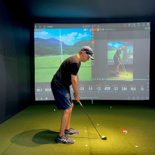 Indoor Trackman lessons so weather and daylight ar