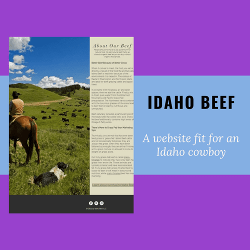 Idaho Beef website
