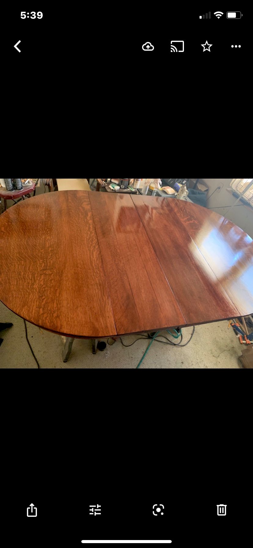 After with two new leaves I made for the table